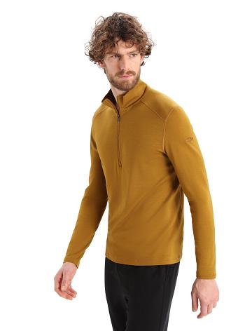 Base Layers Icebreaker Merino 260 Tech Long Sleeve Half Zip Thermal Top Homme Marron | FR 1383AHKP